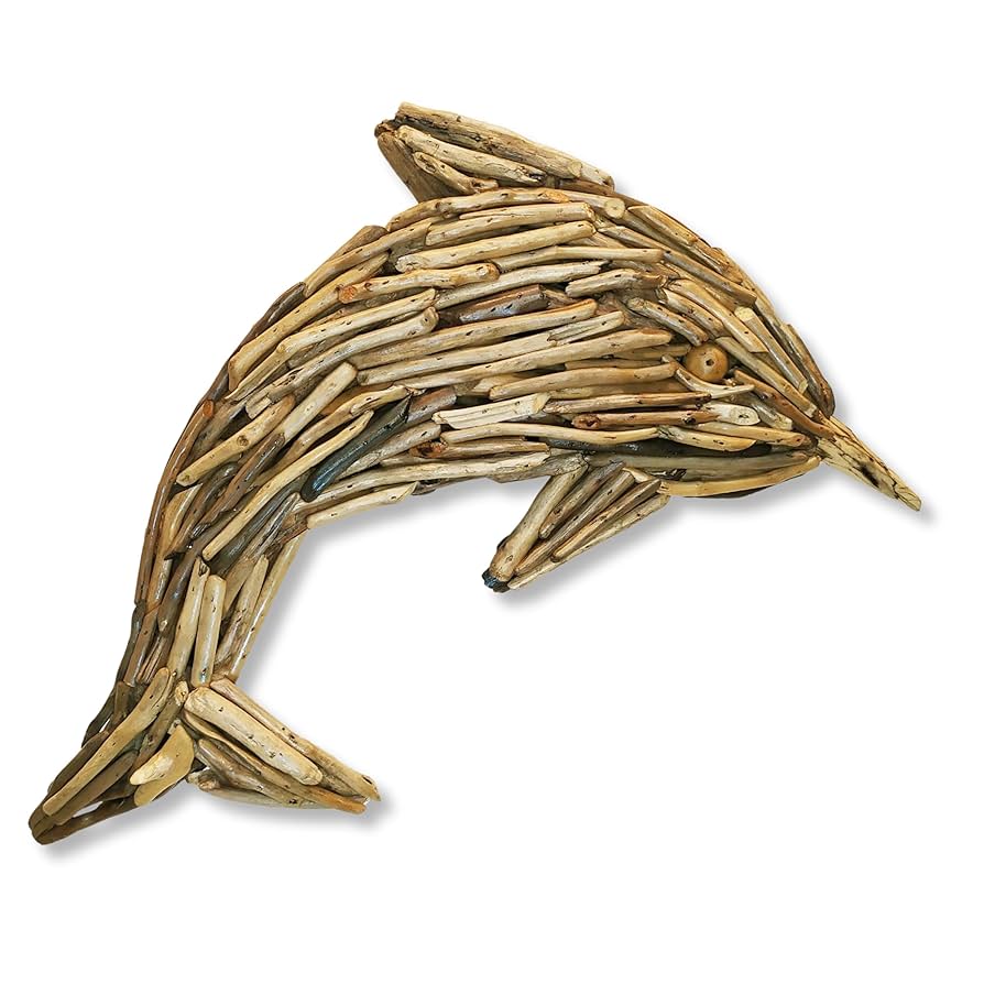 【Phil Vanderlei作ブロンズ彫刻★DOLPHIN IN CORAL】 Dolphin Riding a Wave Figurine - Nautical Home Decor